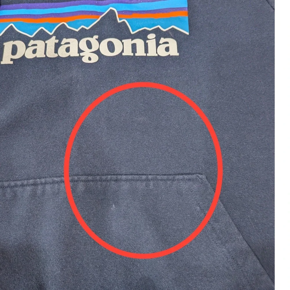 Patagonia Mens P-6 Logo Uprisal Hoody S Navy Sweatshirt Recycled Materials